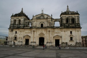 The cathedral in downtown Leon, Nicaragua