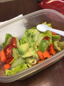 And there were no forks at work. Eating salad with a spoon is a challenge.
