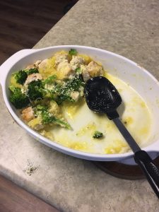 I realized after we scooped out our servings that I forgot to get an Instagram worthy shot in our fancy casserole dish that we don't use much