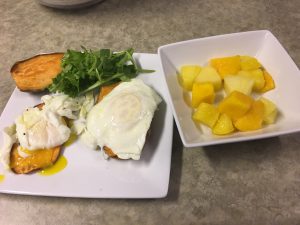 I only had about three bites of sweet potato